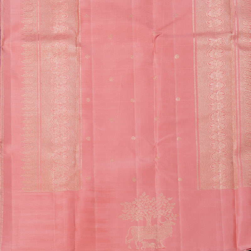 Hayagrivas Handloom Navy Blue Kanjivaram Silk Saree KBF343E2-1