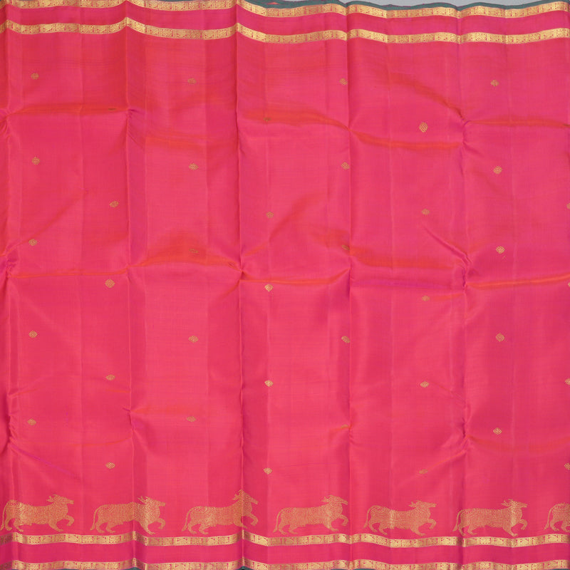 Hayagrivas Handloom Rani Pink Kanjivaram Silk Saree KBF343E6-1