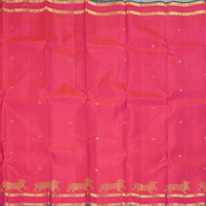 Hayagrivas Handloom Rani Pink Kanjivaram Silk Saree KBF343E6-1