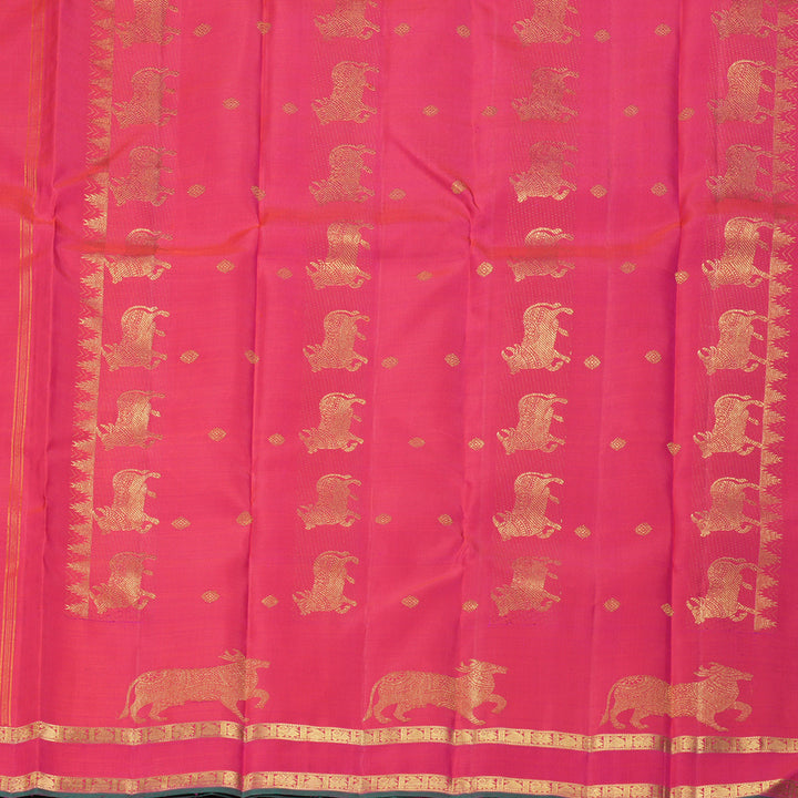 Hayagrivas Handloom Rani Pink Kanjivaram Silk Saree KBF343E6-1