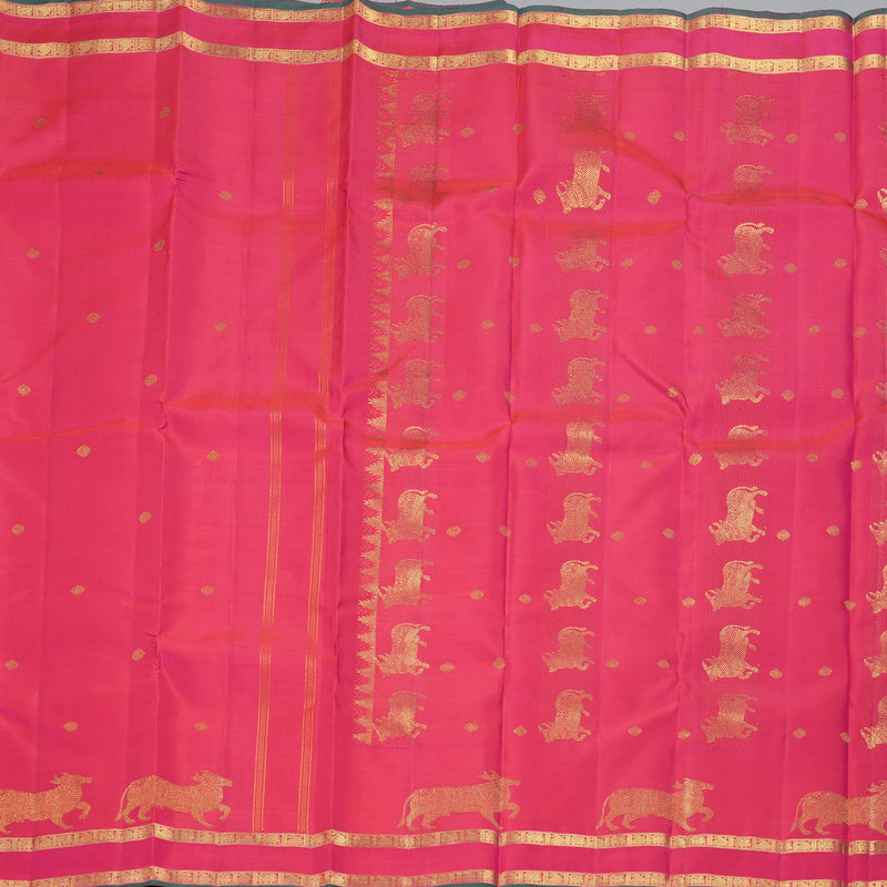 Hayagrivas Handloom Rani Pink Kanjivaram Silk Saree KBF343E6-1