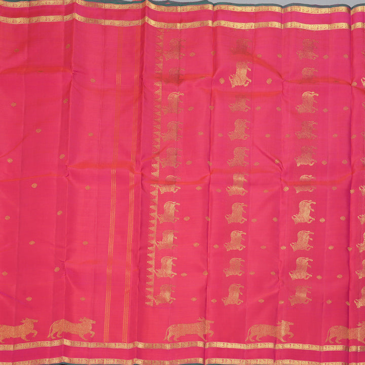 Hayagrivas Handloom Rani Pink Kanjivaram Silk Saree KBF343E6-1