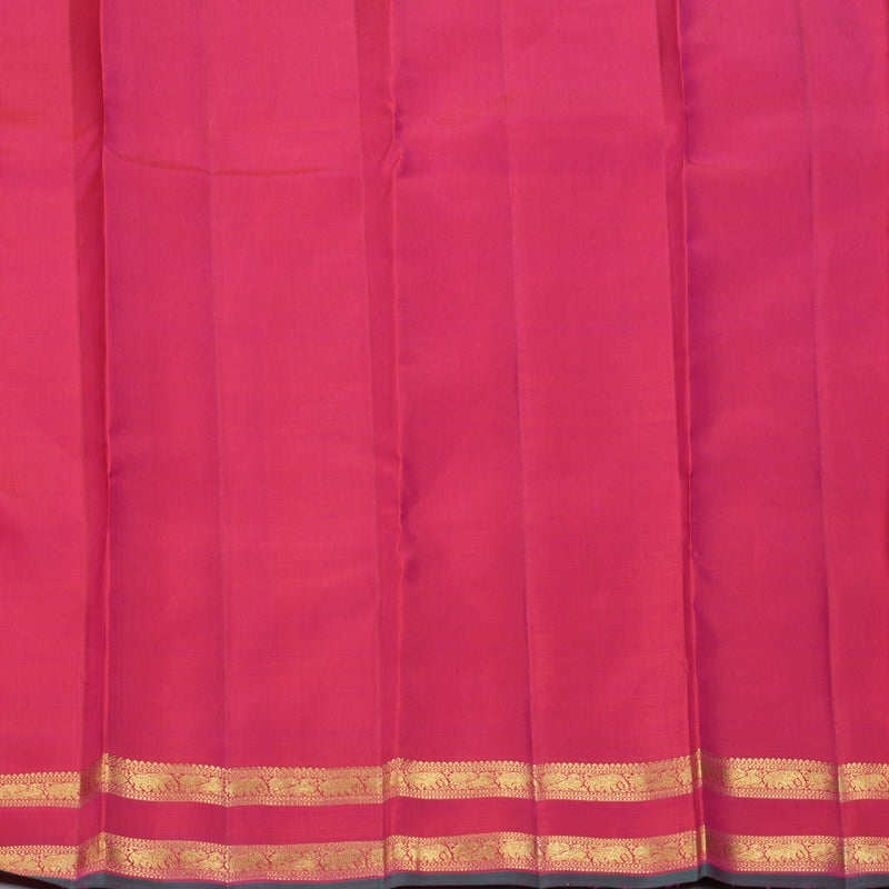 Hayagrivas Handloom Orangish-Pink Kanjivaram Silk Saree KBF343E7-1