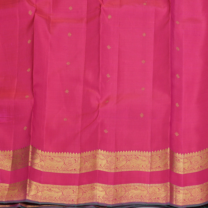 Hayagrivas Handloom Rani Pink Kanjivaram Silk Saree KBF343E9-1