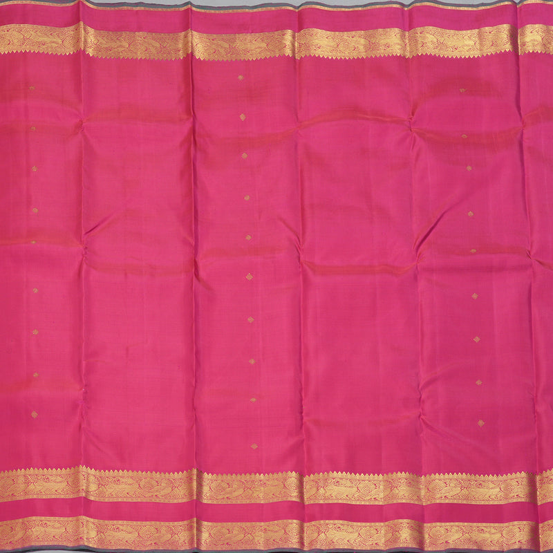 Hayagrivas Handloom Rani Pink Kanjivaram Silk Saree KBF343E9-1