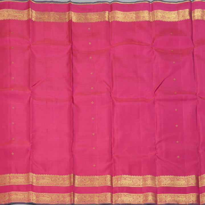 Hayagrivas Handloom Rani Pink Kanjivaram Silk Saree KBF343E9-1