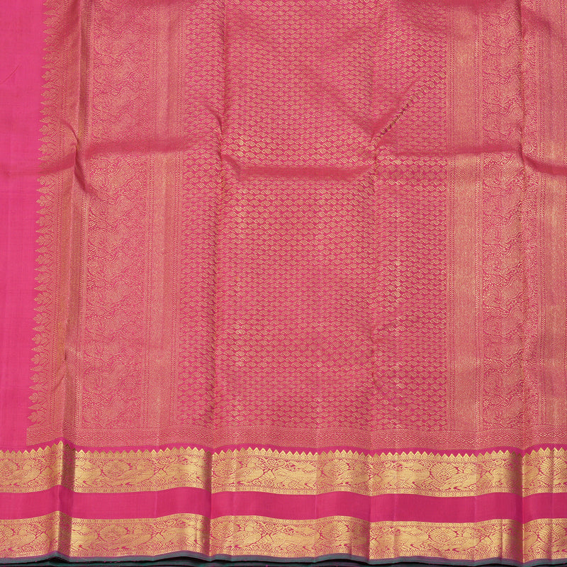 Hayagrivas Handloom Rani Pink Kanjivaram Silk Saree KBF343E9-1