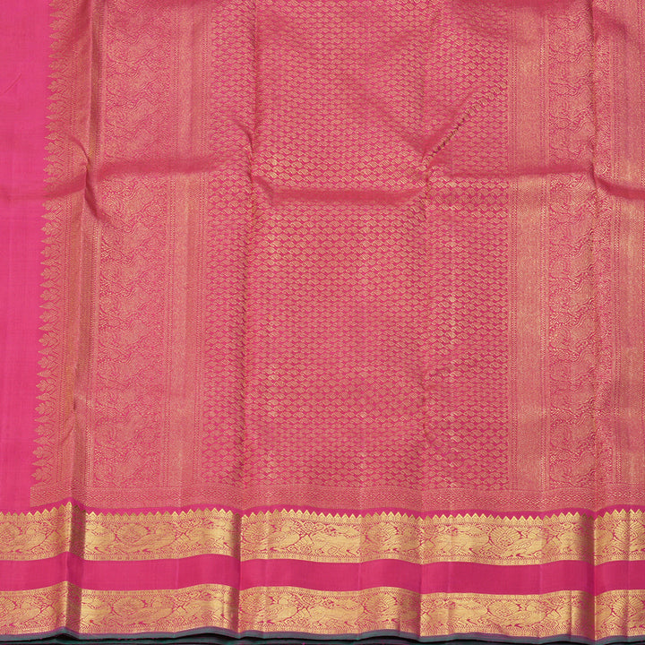 Hayagrivas Handloom Rani Pink Kanjivaram Silk Saree KBF343E9-1