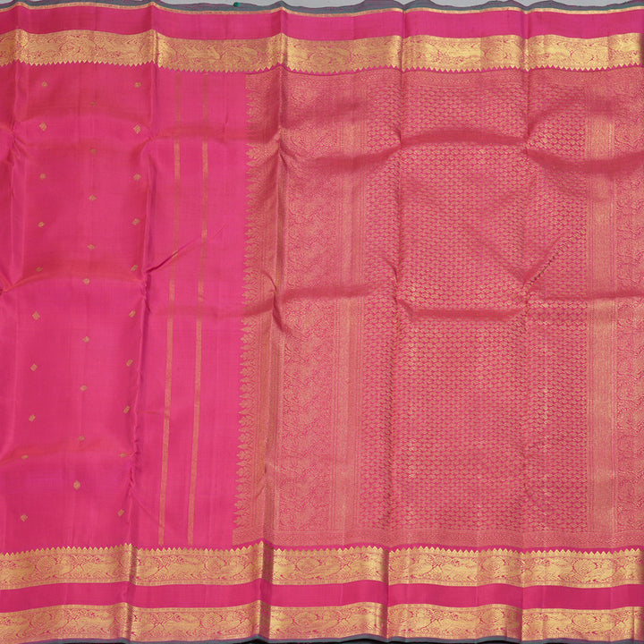 Hayagrivas Handloom Rani Pink Kanjivaram Silk Saree KBF343E9-1