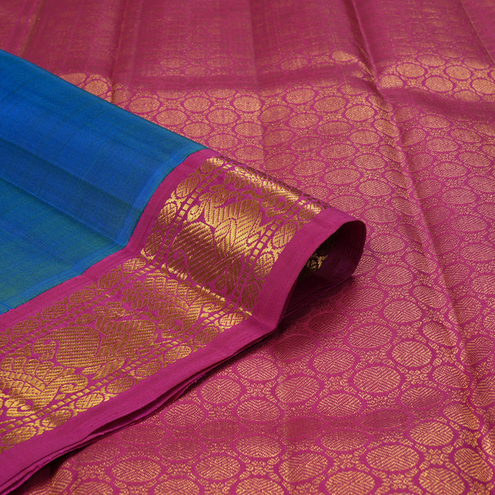 Hayagrivas Handloom Mayilkazhuthu Kanjivaram Silk Saree with Pink Border KBF346E1-2