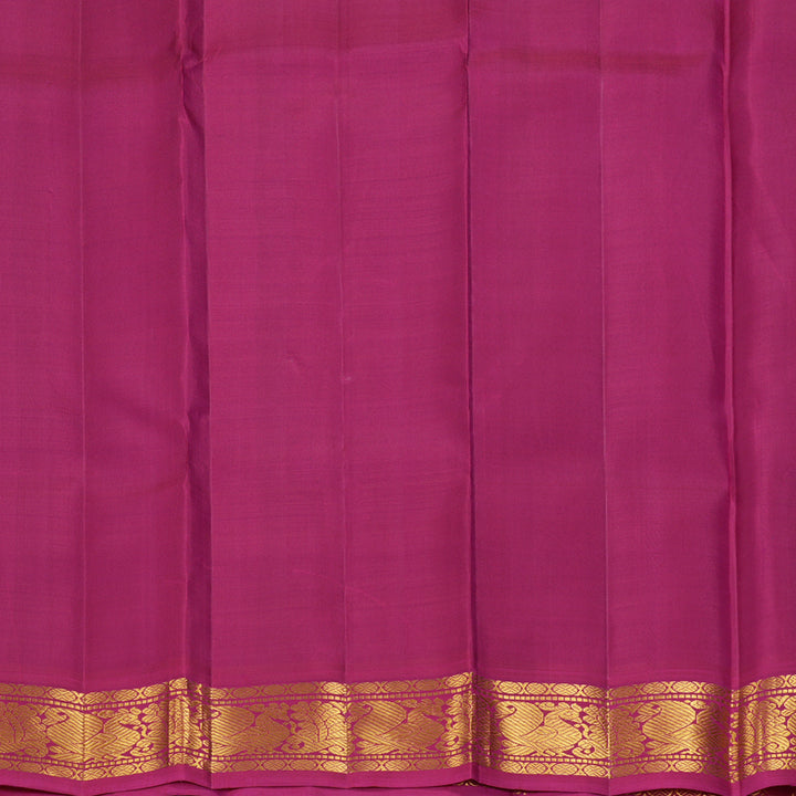 Hayagrivas Handloom Mayilkazhuthu Kanjivaram Silk Saree with Pink Border KBF346E1-2