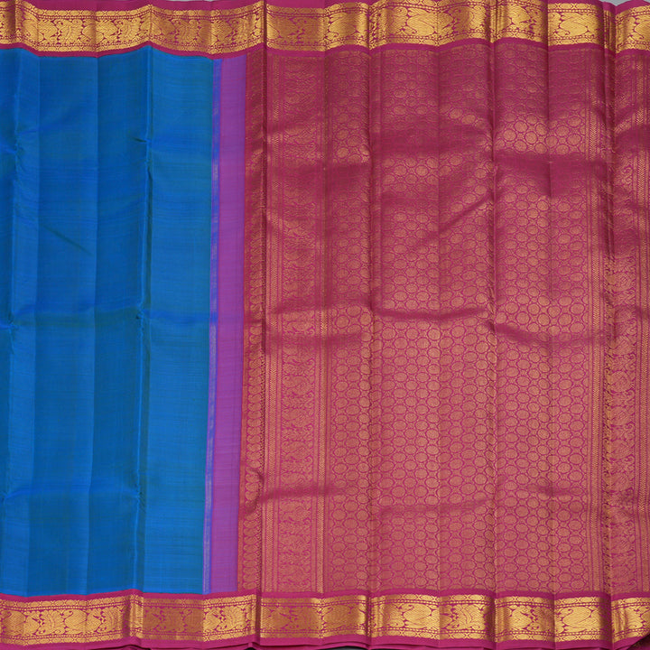 Hayagrivas Handloom Mayilkazhuthu Kanjivaram Silk Saree with Pink Border KBF346E1-2