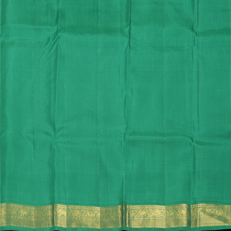 Hayagrivas Handloom Mambazham Orange Kanjivaram Silk Saree with Green Border KBF347E1-2