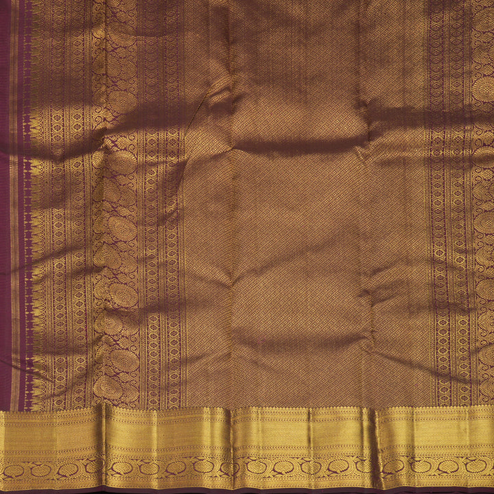 Hayagrivas Handloom Burgundy Kanjivaram Silk Saree KBF348E1-1