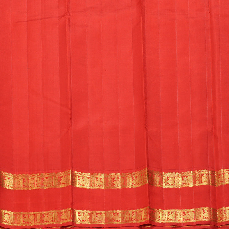 Hayagrivas Handloom Beige Kanjivaram Silk Saree with Red Border KBF351E1-1