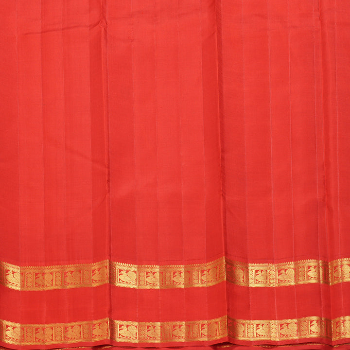 Hayagrivas Handloom Beige Kanjivaram Silk Saree with Red Border KBF351E1-1