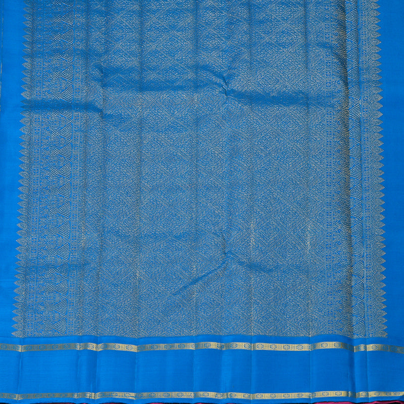Hayagrivas Handloom Sky Blue Kanjivaram Silk Saree KBF351E3-1
