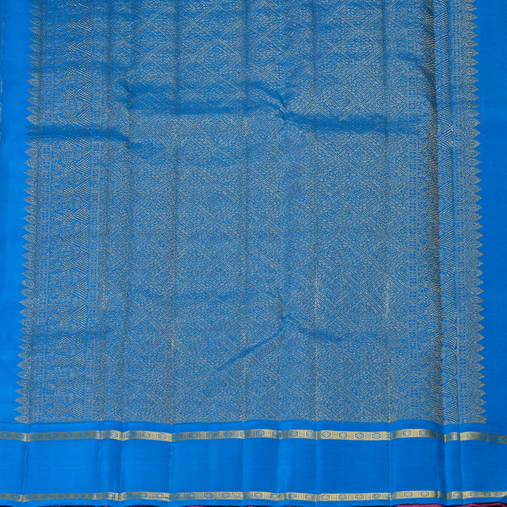 Hayagrivas Handloom Sky Blue Kanjivaram Silk Saree KBF351E3-1