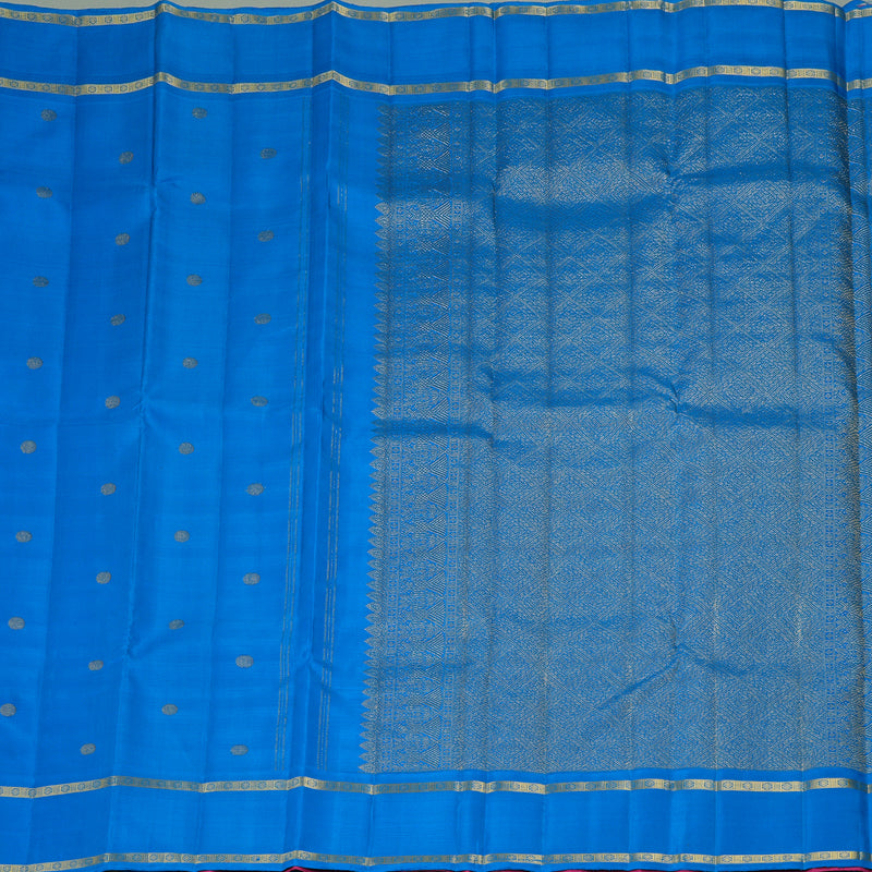 Hayagrivas Handloom Sky Blue Kanjivaram Silk Saree KBF351E3-1