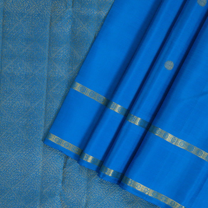 Hayagrivas Handloom Sky Blue Kanjivaram Silk Saree KBF351E3-1