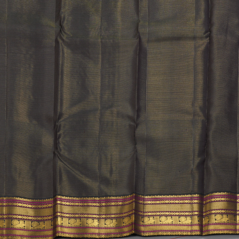 Hayagrivas Handloom Rani Pink Kanjivaram Silk Saree with Kanchana Brown Border KBF352E2-2