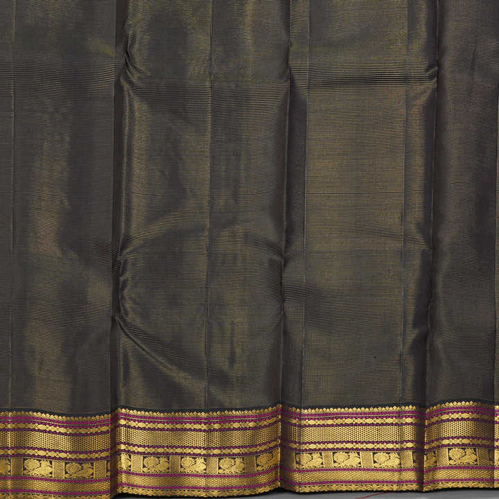 Hayagrivas Handloom Rani Pink Kanjivaram Silk Saree with Kanchana Brown Border KBF352E2-2