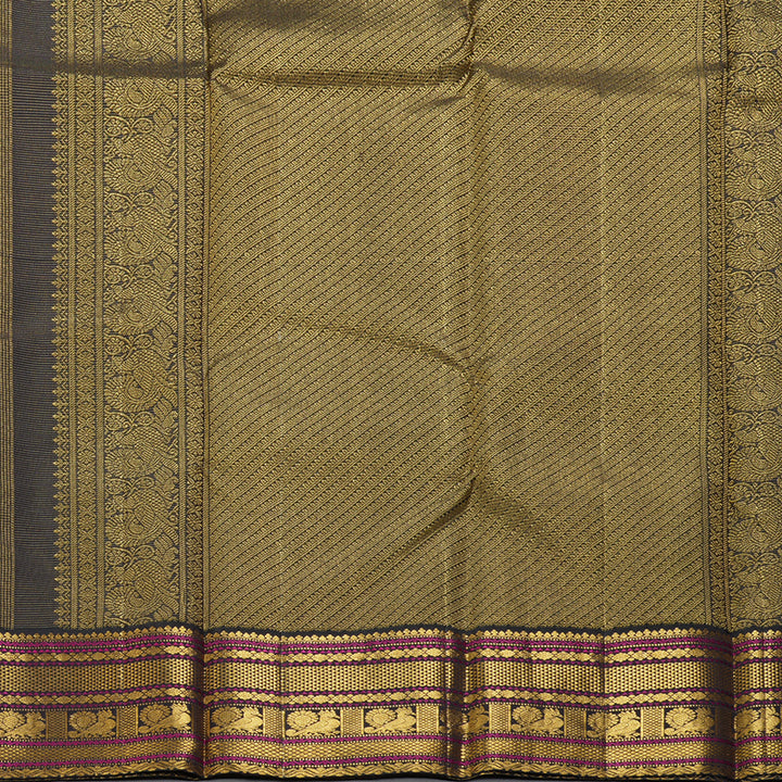 Hayagrivas Handloom Rani Pink Kanjivaram Silk Saree with Kanchana Brown Border KBF352E2-2