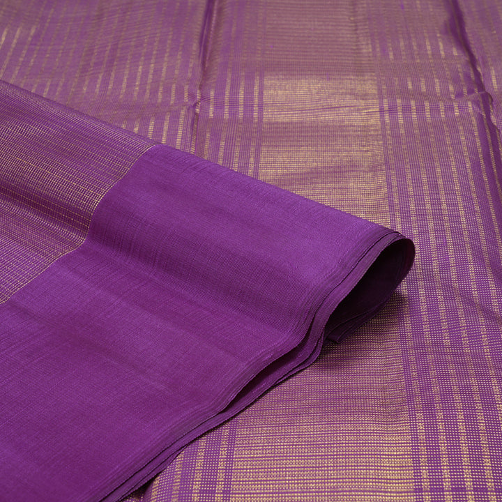 Hayagrivas Handloom Purple Kanjivaram Silk Saree KBF355F3-1