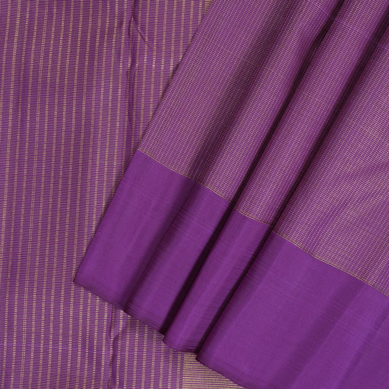 Hayagrivas Handloom Purple Kanjivaram Silk Saree KBF355F3-1