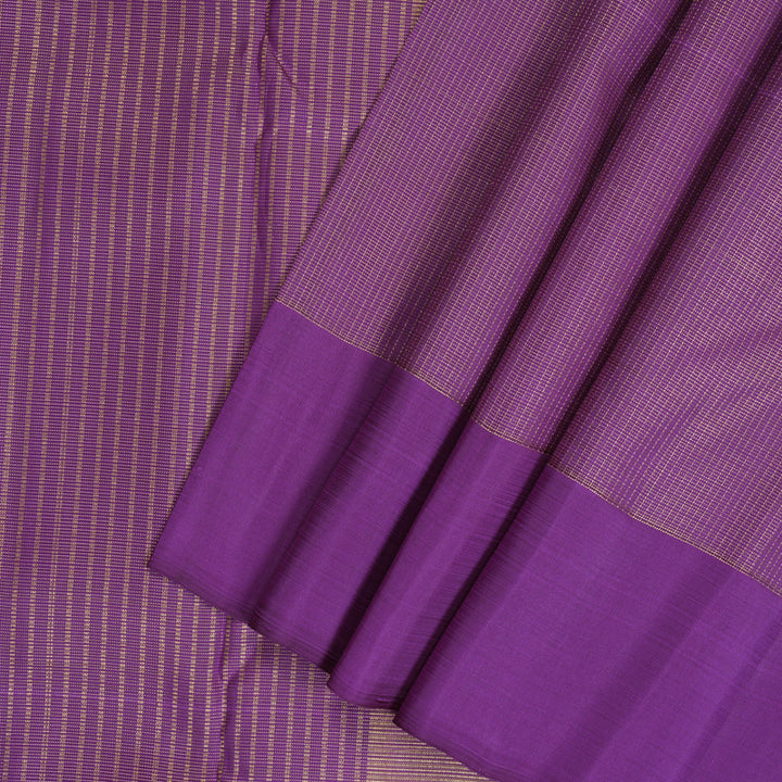 Hayagrivas Handloom Purple Kanjivaram Silk Saree KBF355F3-1