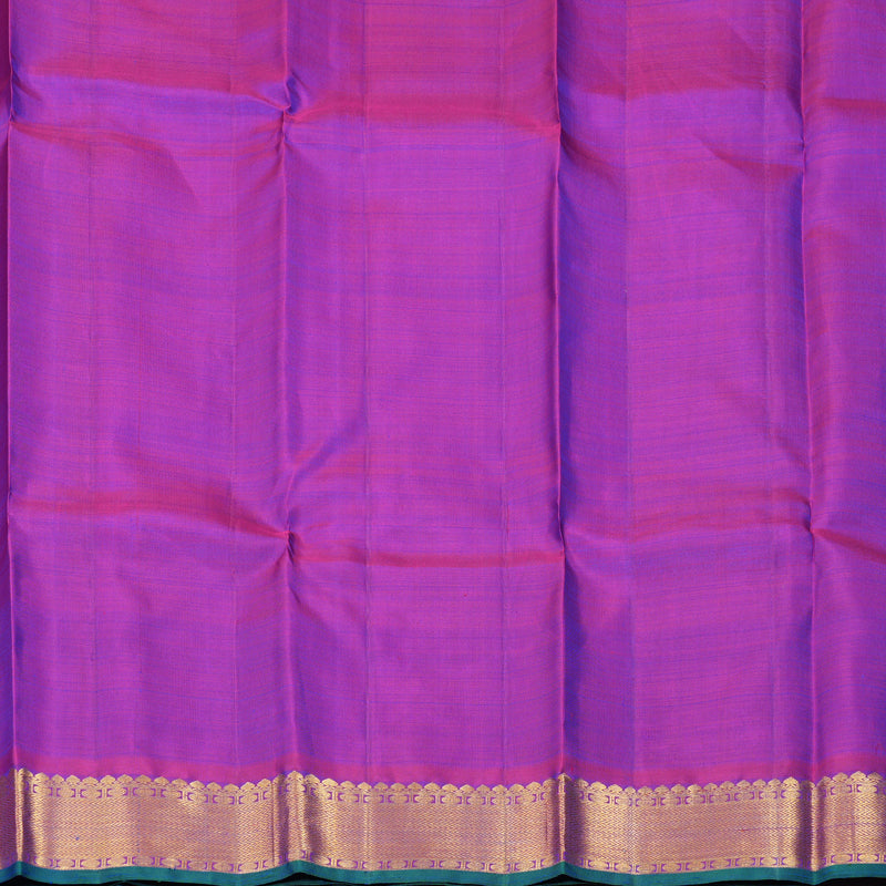Hayagrivas Handloom Blue (Carpet Checks) Kanjivaram Silk Saree KBF356F4-1