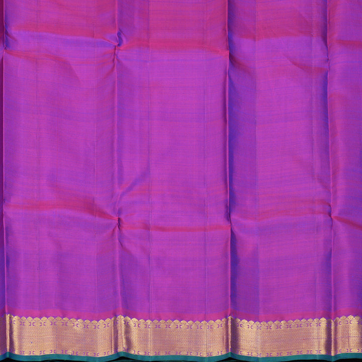 Hayagrivas Handloom Blue (Carpet Checks) Kanjivaram Silk Saree KBF356F4-1