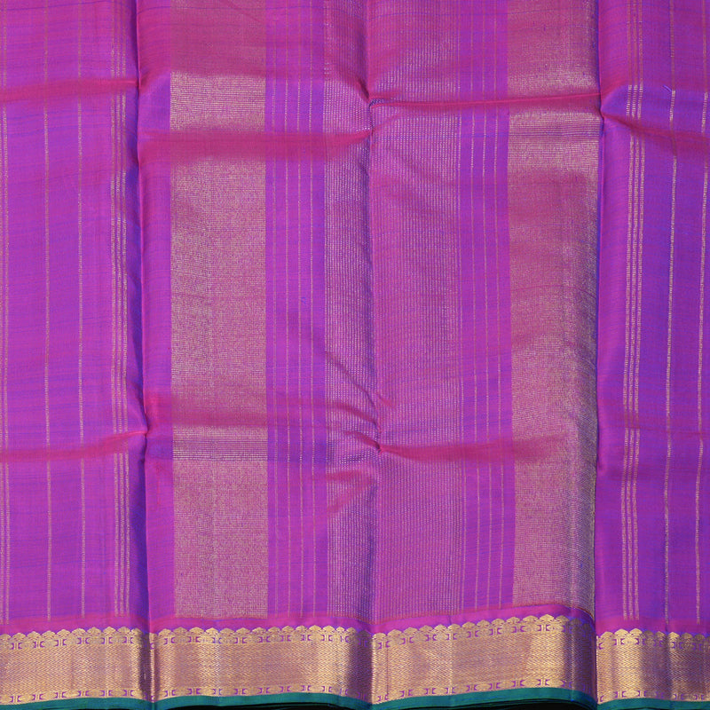 Hayagrivas Handloom Blue (Carpet Checks) Kanjivaram Silk Saree KBF356F4-1