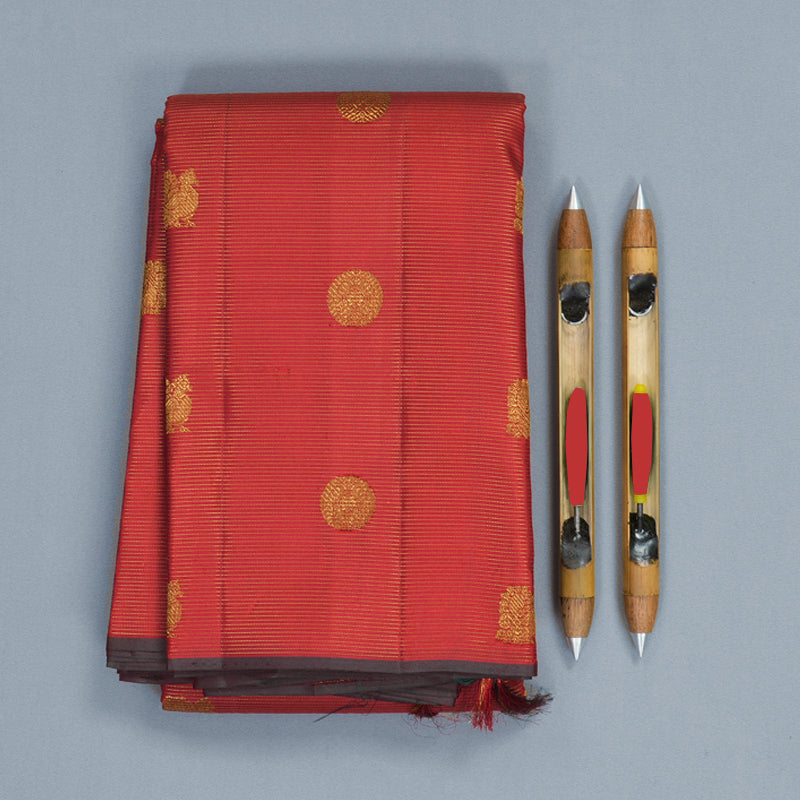 Hayagrivas Handloom Red Kanjivaram Silk Saree KBF356F6-2