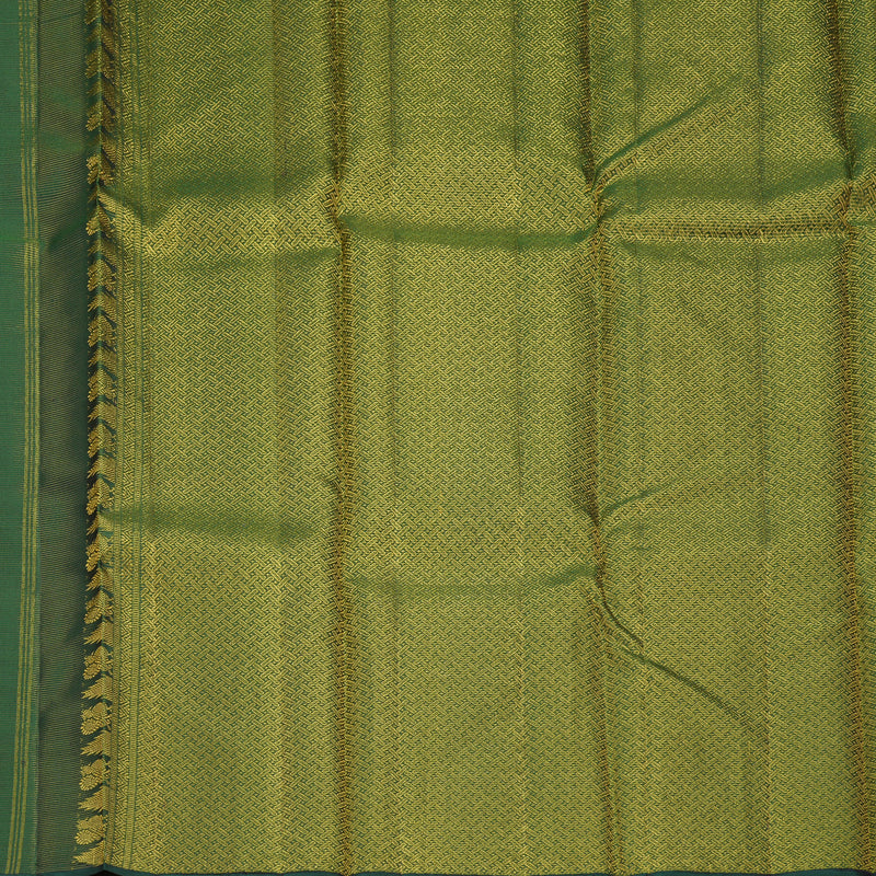 Hayagrivas Handloom Bottle Green Kanjivaram Silk Saree KBF356F6-5