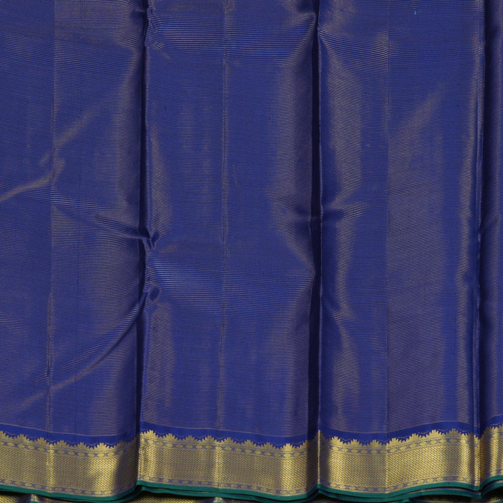 Hayagrivas Handloom Navy Blue Kanjivaram Silk Saree KBF356F6-6