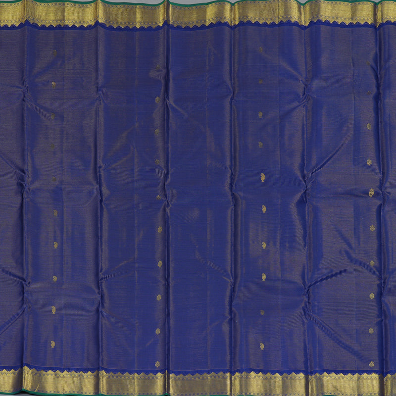 Hayagrivas Handloom Navy Blue Kanjivaram Silk Saree KBF356F6-6