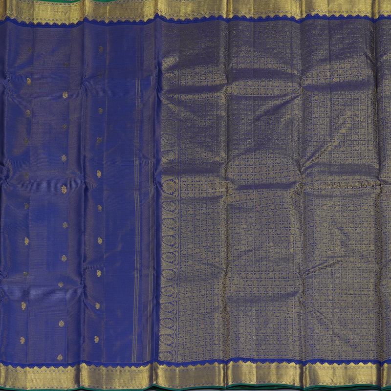 Hayagrivas Handloom Navy Blue Kanjivaram Silk Saree KBF356F6-6