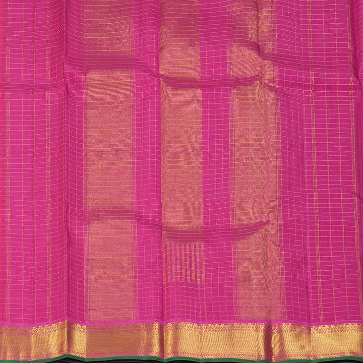 Hayagrivas Handloom Pink Checks Kanjivaram Silk Saree KBF356F6-8