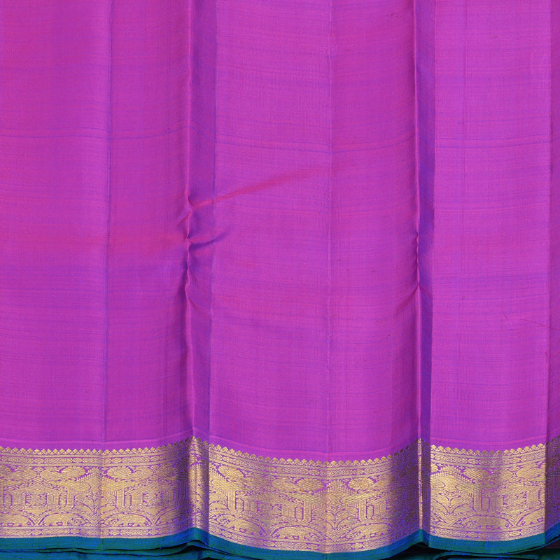 Hayagrivas Handloom Mayilkazhuthu Kanjivaram Silk Saree with Purple Border KBF356F6-9