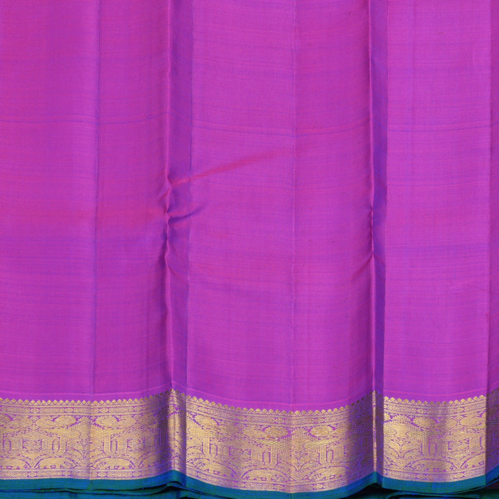 Hayagrivas Handloom Mayilkazhuthu Kanjivaram Silk Saree with Purple Border KBF356F6-9