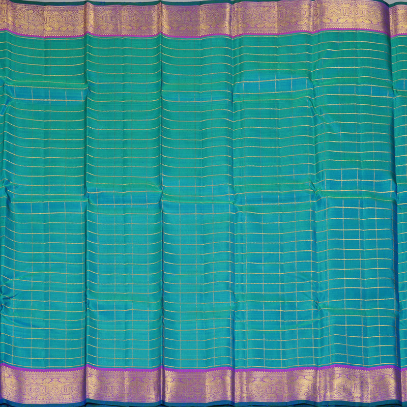 Hayagrivas Handloom Mayilkazhuthu Kanjivaram Silk Saree with Purple Border KBF356F6-9