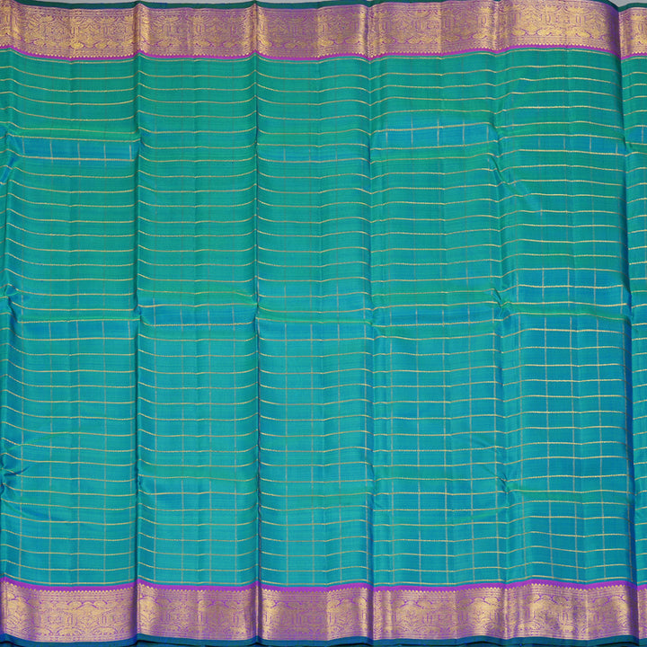 Hayagrivas Handloom Mayilkazhuthu Kanjivaram Silk Saree with Purple Border KBF356F6-9