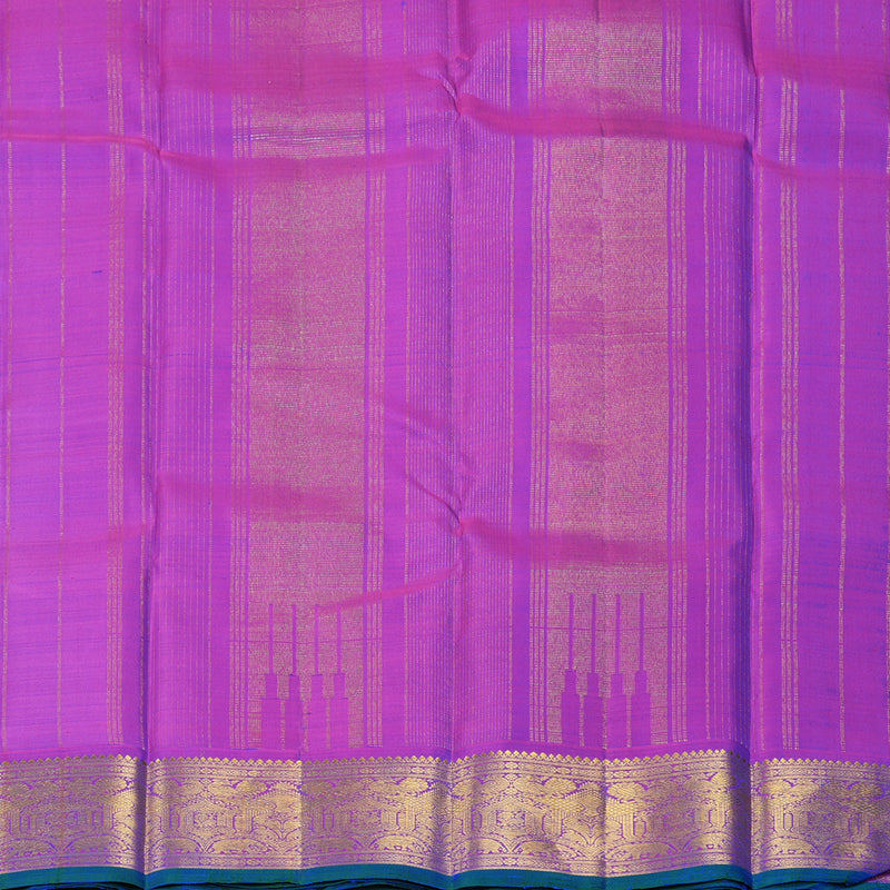 Hayagrivas Handloom Mayilkazhuthu Kanjivaram Silk Saree with Purple Border KBF356F6-9