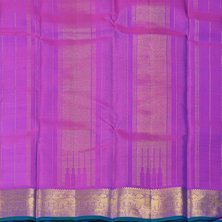 Hayagrivas Handloom Mayilkazhuthu Kanjivaram Silk Saree with Purple Border KBF356F6-9