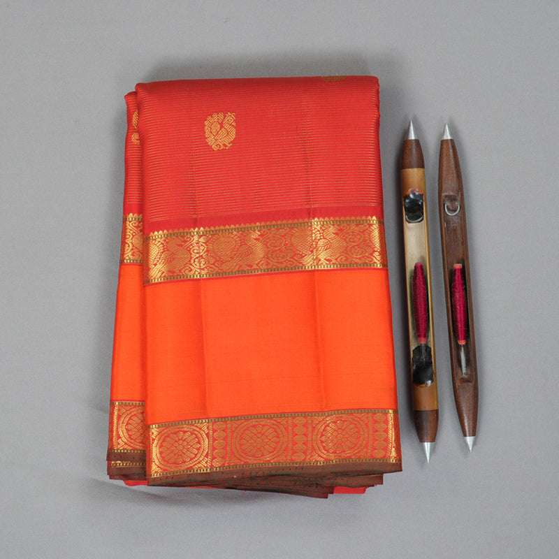 Hayagrivas Handloom Red Kanjivaram Silk Saree KBF356F7-2