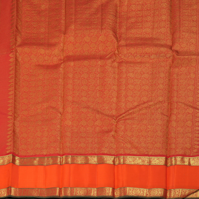 Hayagrivas Handloom Red Kanjivaram Silk Saree KBF356F7-2