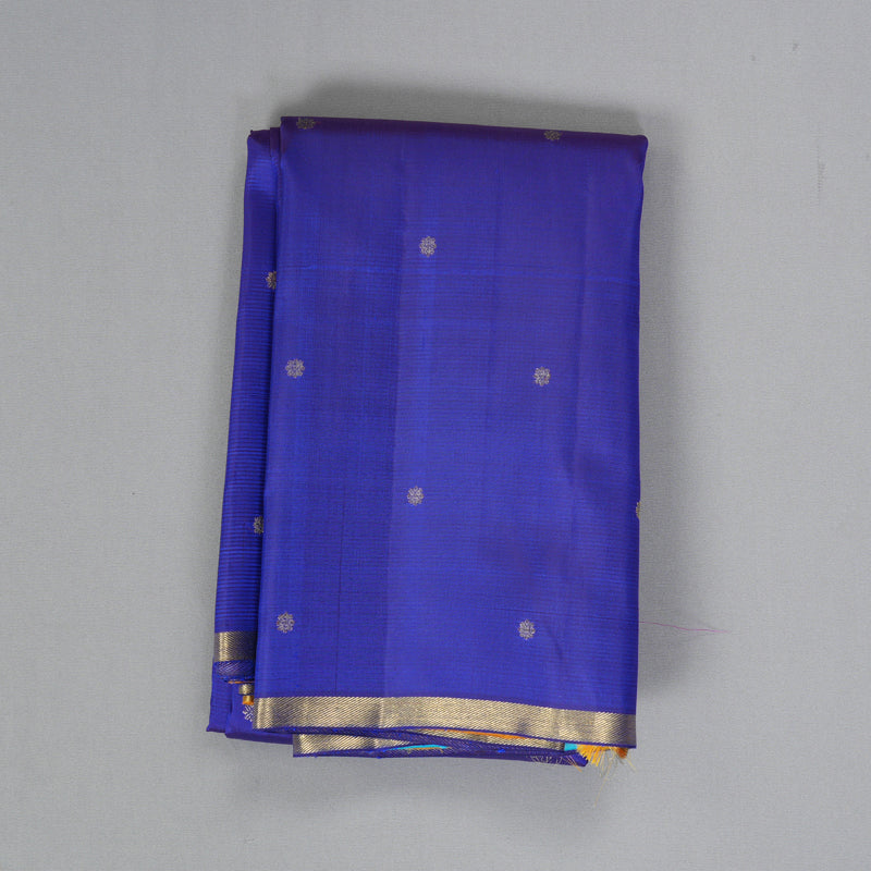 Hayagrivas Handloom MS Blue Kanjivaram Silk Saree KBF360F3-1
