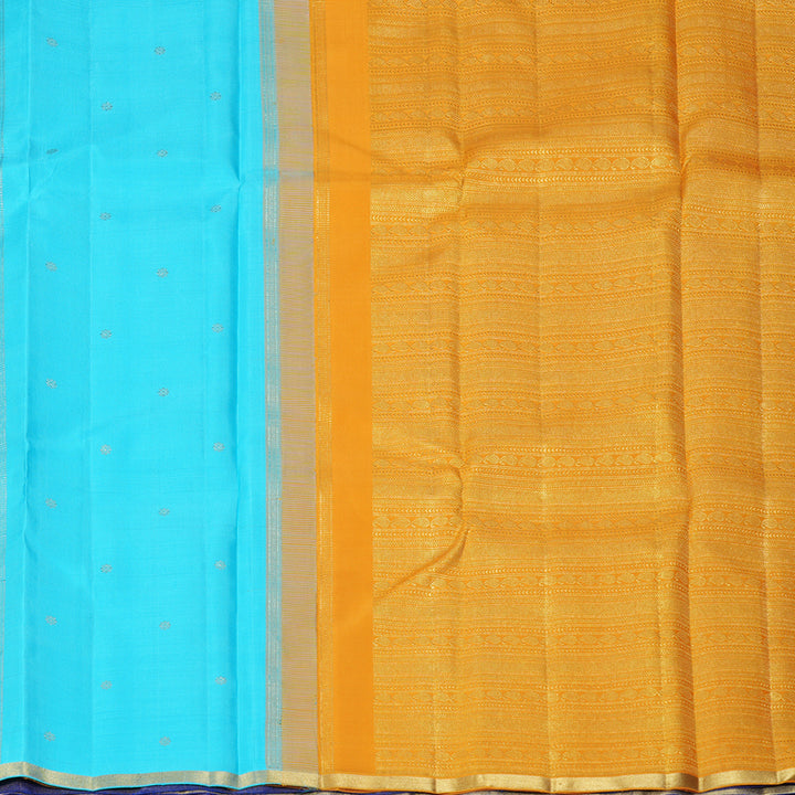 Hayagrivas Handloom MS Blue Kanjivaram Silk Saree KBF360F3-1