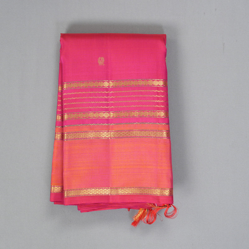 Hayagrivas Handloom Rani Pink Kanjivaram Silk Saree KBF360F4-1